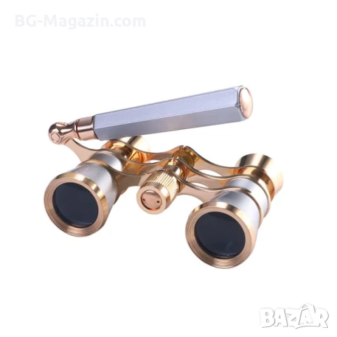 Луксозен театрален бинокъл 3X25 с дръжка за театър опера концерт балет подарък 3X увеличение, снимка 6 - Други ценни предмети - 50876133