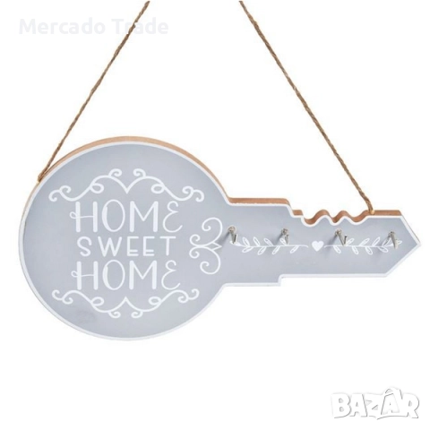 Декоративна поставка за ключове Mercado Trade, 4 кукички,Сив, снимка 2 - Декорация за дома - 51911421