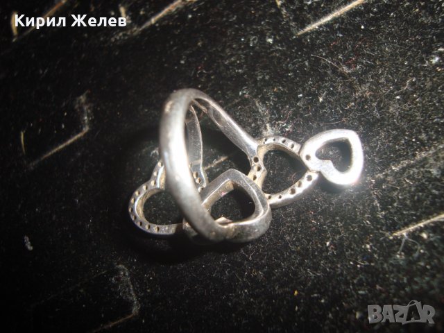 СКЪПОЦЕНЕН СРЕБЪРЕН СЪРЦЕВИДЕН ДИЗАЙНЕРСКИ ПРЪСТЕН СРЕБРО 925 с ЦИРКОНИ 20535, снимка 14 - Пръстени - 32998691