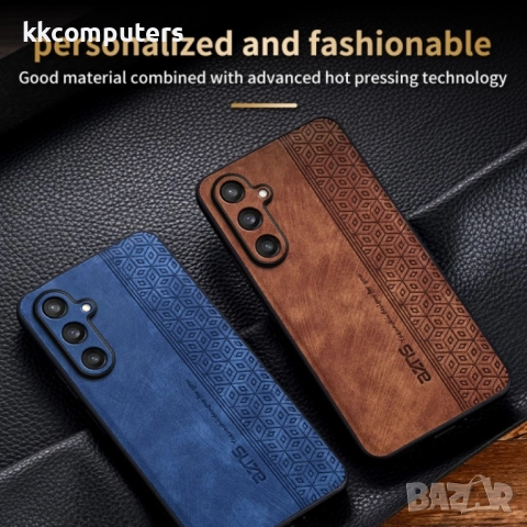 Samsung Galaxy S24 FE 5G AZNS Удароустойчив Кожен Калъф и Протектор, снимка 6 - Калъфи, кейсове - 52648108