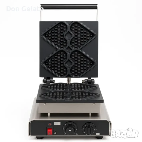 Професионален гофретник с форма на сърца на клечка – Hearts Waffle, снимка 6 - Гофретници - 51268471