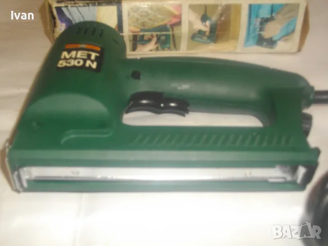НОВ НЕМСКИ ОРИГИНАЛЕН ЕЛЕКТРИЧЕСКИ ТАКЕР КОМБИНИРАН СКОБИ ПИРОНИ ДО 16мм MEISTER MET 530N VARIO , снимка 6 - Други инструменти - 49325799