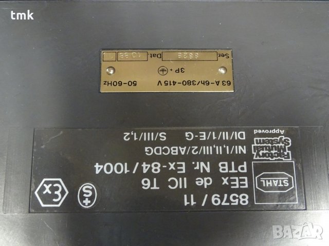 Изключвател STAHL EEx 8579/11 , снимка 9 - Резервни части за машини - 32237519