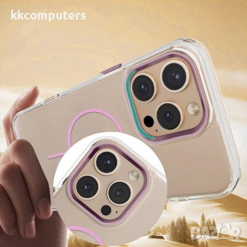 Силиконов кейс bSmart Clear Thin Magsafe и Протектор За iPhone 17 (6.3), Розов, снимка 7 - Калъфи, кейсове - 52034332