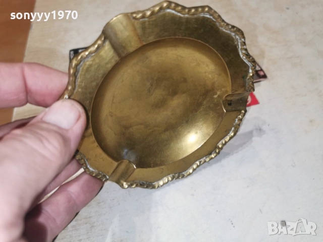 ПЕПЕЛНИК МЕД/МЕСИНГ-ВНОС SWISS 1001262016LCHERY1, снимка 10 - Антикварни и старинни предмети - 53057263