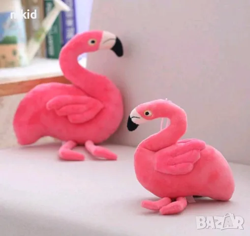 24 см Фламинго плюшена играчка плюшено, снимка 4 - Плюшени играчки - 49339951