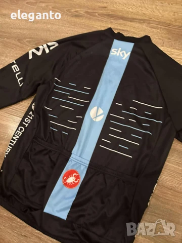 Мъжко ВЕЛО МТБ Джърси CASTELLI Team Sky UV50+  Long sleeve , L/XL размер , снимка 10 - Спортни дрехи, екипи - 50850121