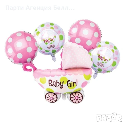 Балони комплект за посрещане на бебе, снимка 2 - Други услуги - 53562311