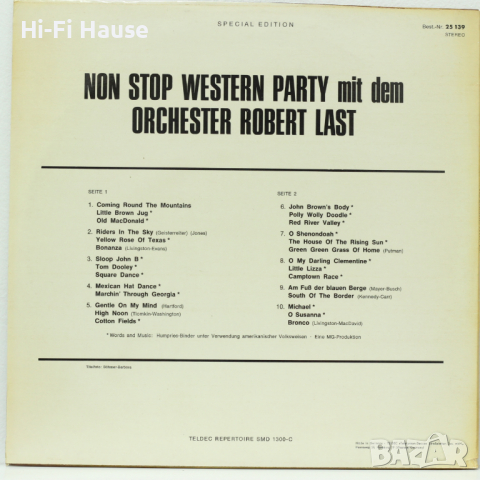 Robert Last-Non stop western party mit dem Orchester, снимка 2 - Грамофонни плочи - 36385739
