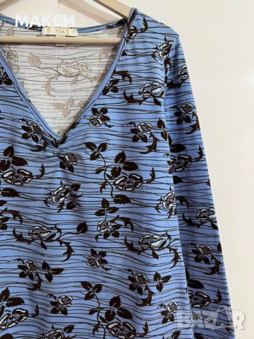 Макси много мека и силно еластична блузка в модерен флорален десен, снимка 3 - Блузи с дълъг ръкав и пуловери - 40057750