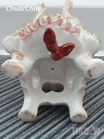 Andrea Sadek статуетка 15см/японска стара порцеланова фигура/барокова дама на стол, снимка 7 - Статуетки - 51513623