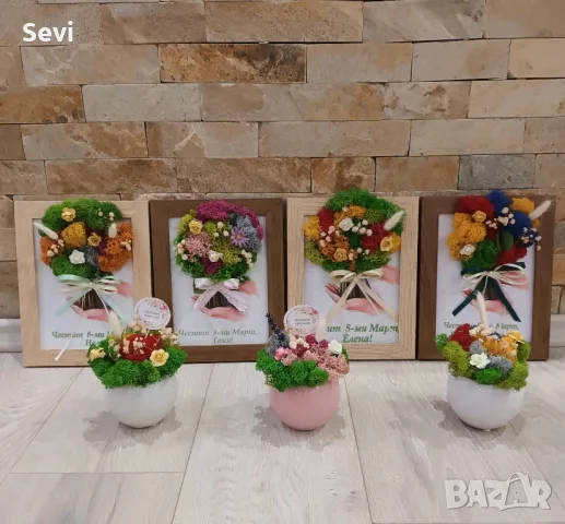 Рамки и кашпи със скандинавски мъх!, снимка 5 - Картини - 49363588