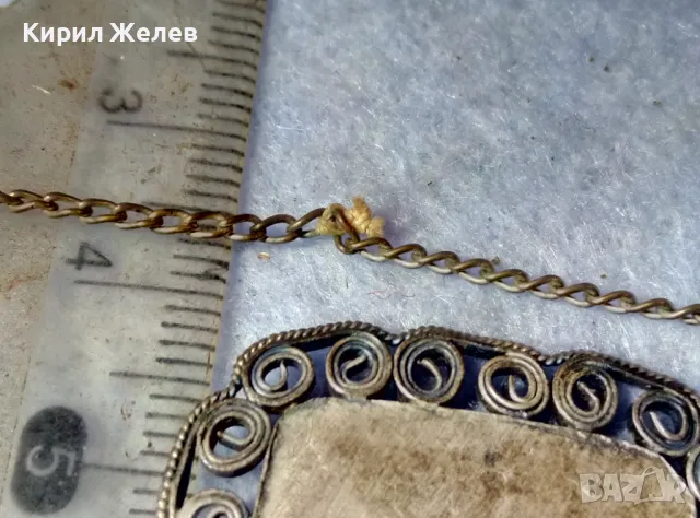 Стар ФИЛИГРАНЕН СРЕБЪРЕН ПЕНДАНТ с ГЕМА / ИНТАЛИЯ ГЛИПТИКА Върху ЧЕРЕН ОНИКС ЮВЕЛИРЕН УНИКАТ 48572, снимка 8 - Антикварни и старинни предмети - 48476801