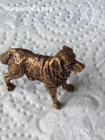 Бронзова фигурка на куче малка  24647, снимка 9 - Антикварни и старинни предмети - 52589449