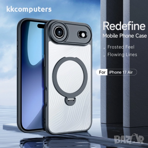 iPhone Air DUX DUCIS Aimo Series Калъф с Вградена Стойка и MagSafe – черен, снимка 2 - Калъфи, кейсове - 52038849