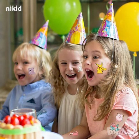 Покемон pokemon Пикачу малки Tattoo татос татуировка временна детска голям лист татоси татуси, снимка 3 - Други - 36948843