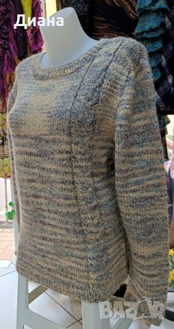 дамски пуловер-ръчно плетиво, снимка 2 - Блузи с дълъг ръкав и пуловери - 44102526
