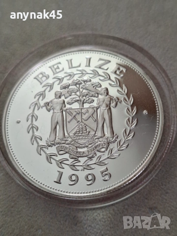 Сребро Белийз 10 д., снимка 2 - Нумизматика и бонистика - 53568731
