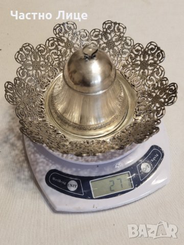 Старинен Сребърен Италиански Аристократичен Съд за Хайвер 2 Части, снимка 7 - Антикварни и старинни предмети - 34879931