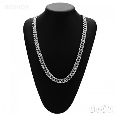 Хип-хоп ланец / Hip-Hop chain Bling Bling - Silver, снимка 5 - Колиета, медальони, синджири - 28402171