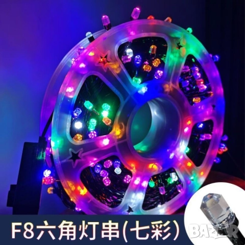 Водоустойчиви коледни LED лампички „Звездно небе“ – 50 метра, 240 светлини 🎄✨, снимка 16 - Други - 51990869