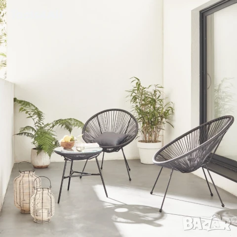 Градински Комплект „Савана“ – 2 Кресла и Маса, снимка 2 - Градински мебели, декорация  - 50923669