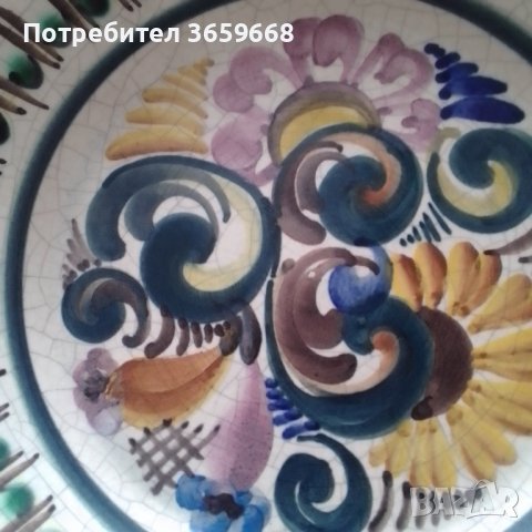 Рисувана чиния за стена, снимка 3 - Декорация за дома - 40264981