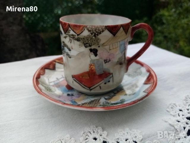 Винтидж японски сет, снимка 2 - Чаши - 51629377