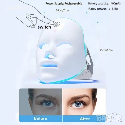 LED маска за лице със седем вида светлини, снимка 4 - Други - 51350591