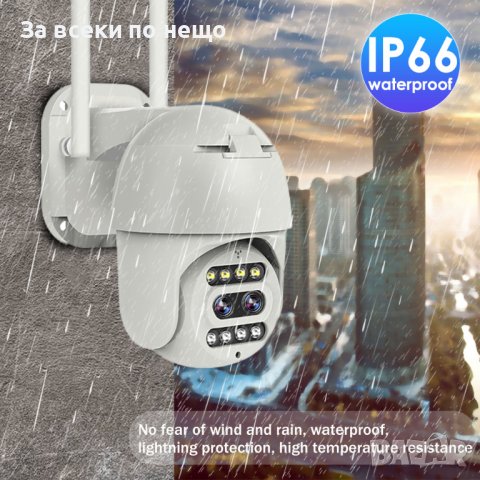 Външни камери с две лещи и оптичен зуум 10пъти до 200метра, снимка 4 - Камери - 37485187