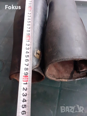 Стари царски кожени кавалерийски гети, гамаши, снимка 6 - Антикварни и старинни предмети - 53279557