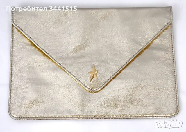 Чанта малка Thierry Mugler златиста металик с Карта MUGLER THE CIRCLE , снимка 5 - Чанти - 48413410