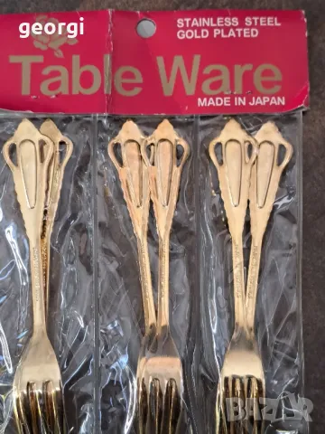 позлатени японски вилички за торта 18/2, снимка 4 - Форми - 47386798