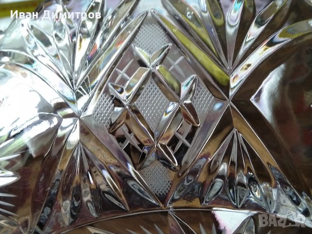 Старинна кристална фруктиера 24/8, / Antique crystal fruit bowl, снимка 7 - Антикварни и старинни предмети - 36691149