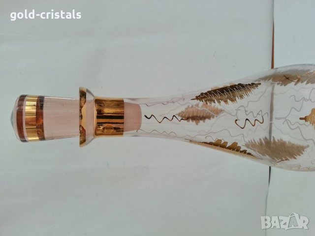 Стара стъклена гарафа, снимка 8 - Антикварни и старинни предмети - 26819849