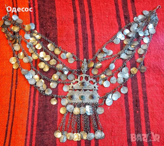 Стар възрожденски сребърен накит,нагръдник, снимка 8 - Антикварни и старинни предмети - 33472155