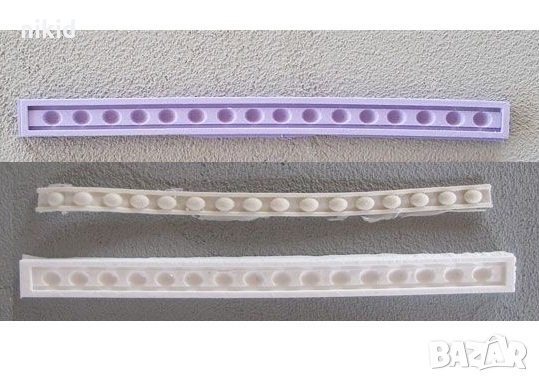 Елипс топчета тесен борд кант силиконов молд форма за декорация и украса торта фондан рамка