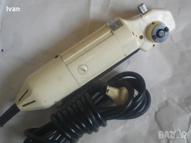 Made in JAPAN ЯПОНСКА Електрическа дискова НОЖИЦА за рязане на плат 30 вата ф45 мм ОТЛИЧНА Малка, снимка 16 - Други инструменти - 47275451