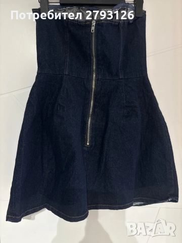 Дънкова рокля без презрамки , снимка 7 - Рокли - 52669674