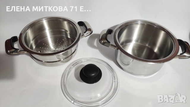 Комплект масивни немски тенджери от 3 части, снимка 2 - Съдове за готвене - 52497945