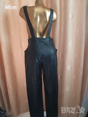 Н&М 40 Черен кожен гащеризон , снимка 7 - Гащеризони - 39702942