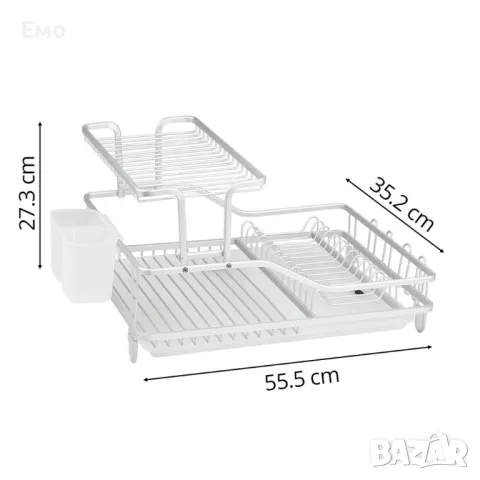 Сушилник за съдове с 2 нива и включена тава, снимка 2 - Сушилници - 48642193