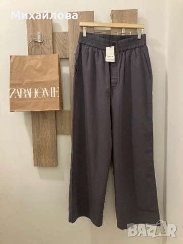 Дълъг памучен панталон на Zara Home, нов с етикет, размер М, снимка 2 - Пижами - 51910790