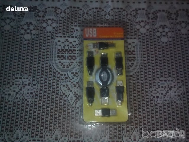 USB travel computer cable, снимка 2 - Кабели и адаптери - 13300722