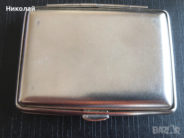 Метална табакера V.H. (Von Hofe) – Made in Germany (за 14 цигари 80 мм), компактна, много запазена, снимка 6 - Табакери - 53572544