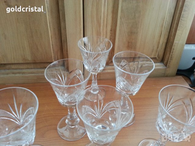 Кристални чаши Зорница , снимка 9 - Антикварни и старинни предмети - 36614935