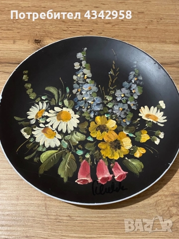 Jaeger&Co. 1960г.Порцеланова чиния с цветя.