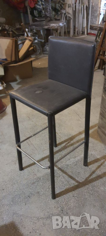 Бар стол тъмно кафява кожа, снимка 5 - Столове - 36408501