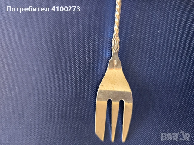 Сребърни вилици -12 бр - кози крак - .835 сребро , снимка 3 - Прибори за хранене, готвене и сервиране - 51159053
