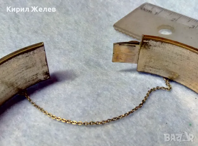 СТАРИННА ФЛОРАЛНО ОРНАМЕНТИРАНА МЕДНА ГРИВНА с МАРКИРАНА ДЕБЕЛА ПОЗЛАТА DOUBLE ЗЛАТНО ДУБЛЕ 49290, снимка 16 - Антикварни и старинни предмети - 48467636